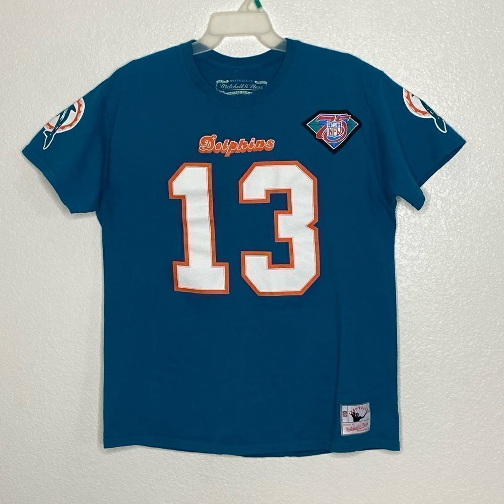 MITCHELL & NESS Men’s Miami Dolphins Marino T Shirt Size L